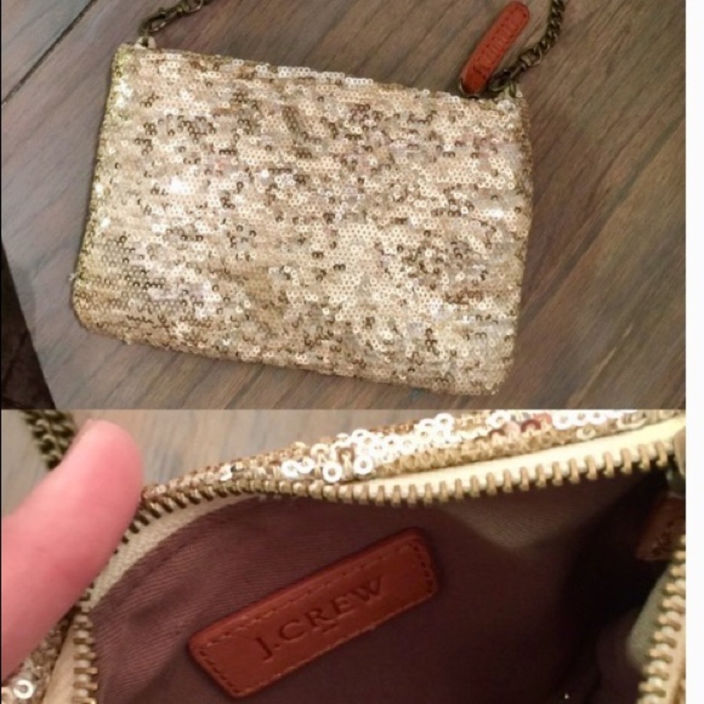 Jcrew Sequin Pouchette Bag